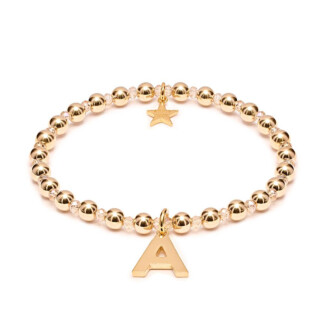 Anya Gold Plated Bracelet - Choice of Initial