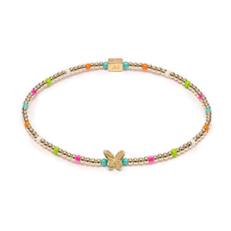 Papillon Gold Plated Bracelet - Neon Hues