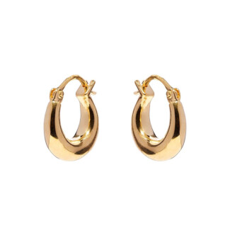 NU & MII Yvette Hoop Gold Plated Earrings