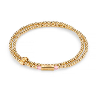 Phoebe Looped Personalised Gold Plated Bracelet - Rose