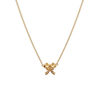 Victoria Bow Gold Plated Necklace