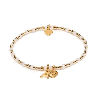 Fancy Initial Gold Plated Bracelet - Love You