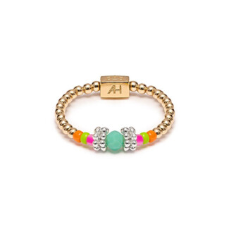 Boho Neon Gold Plated Ring