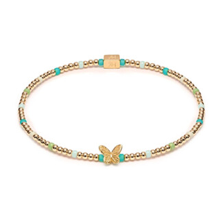 Papillon Gold Plated Bracelet - Turquoise