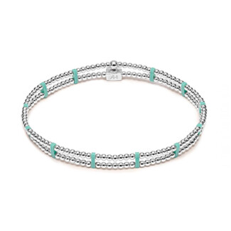 Turquoise Duet Silver Bracelet