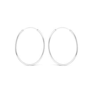 NU & MII Midi Capri Silver Hoop Earrings