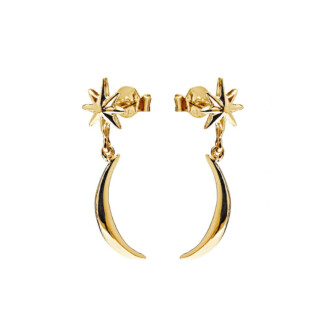 Luna Star Gold Plated Stud Earrings