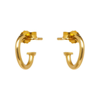 NU & MII Huggy Hoop Gold Plated Earrings