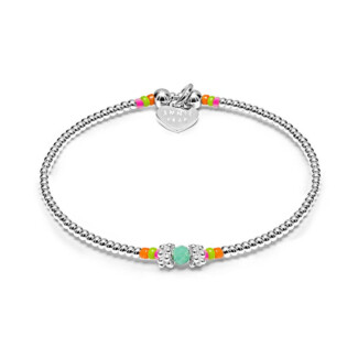 Boho Neon Silver Bracelet