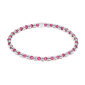 Joy Crystal Silver Bracelet - Cerise