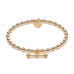 Mini Orchid Gold Plated Charm Bracelet - T-Bar