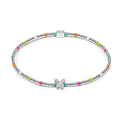 Papillon Silver Bracelet - Neon Hues