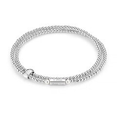 Phoebe Looped Personalised Sterling Silver Bracelet - Pearl
