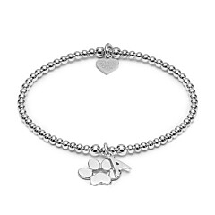 Anna Bella Sterling Silver Charm Bracelet - Paw & Initial