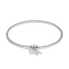 Santeenie Sterling Silver Charm Bracelet - Initial
