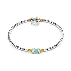 Boho Neon Silver Bracelet