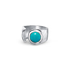 NU & MII Seville Silver Ring - Turquoise