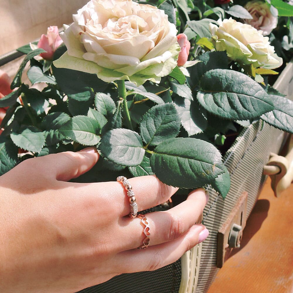 Open Heart Rose Gold Ring