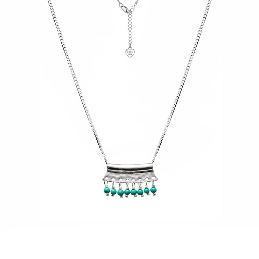 Harlequin Turquoise Silver Necklace