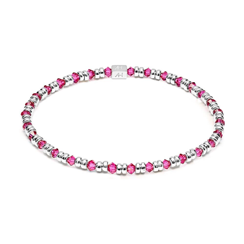Kaleidoscope Silver Bracelet Stack - Choice of Colour