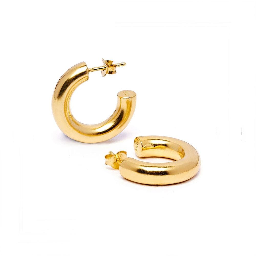 NU & MII Alma Hoop Gold Earrings