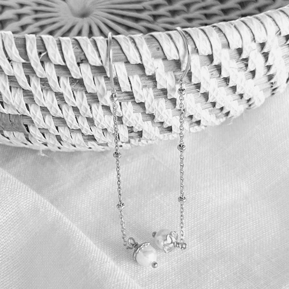 Empress Pearl Silver Earrings