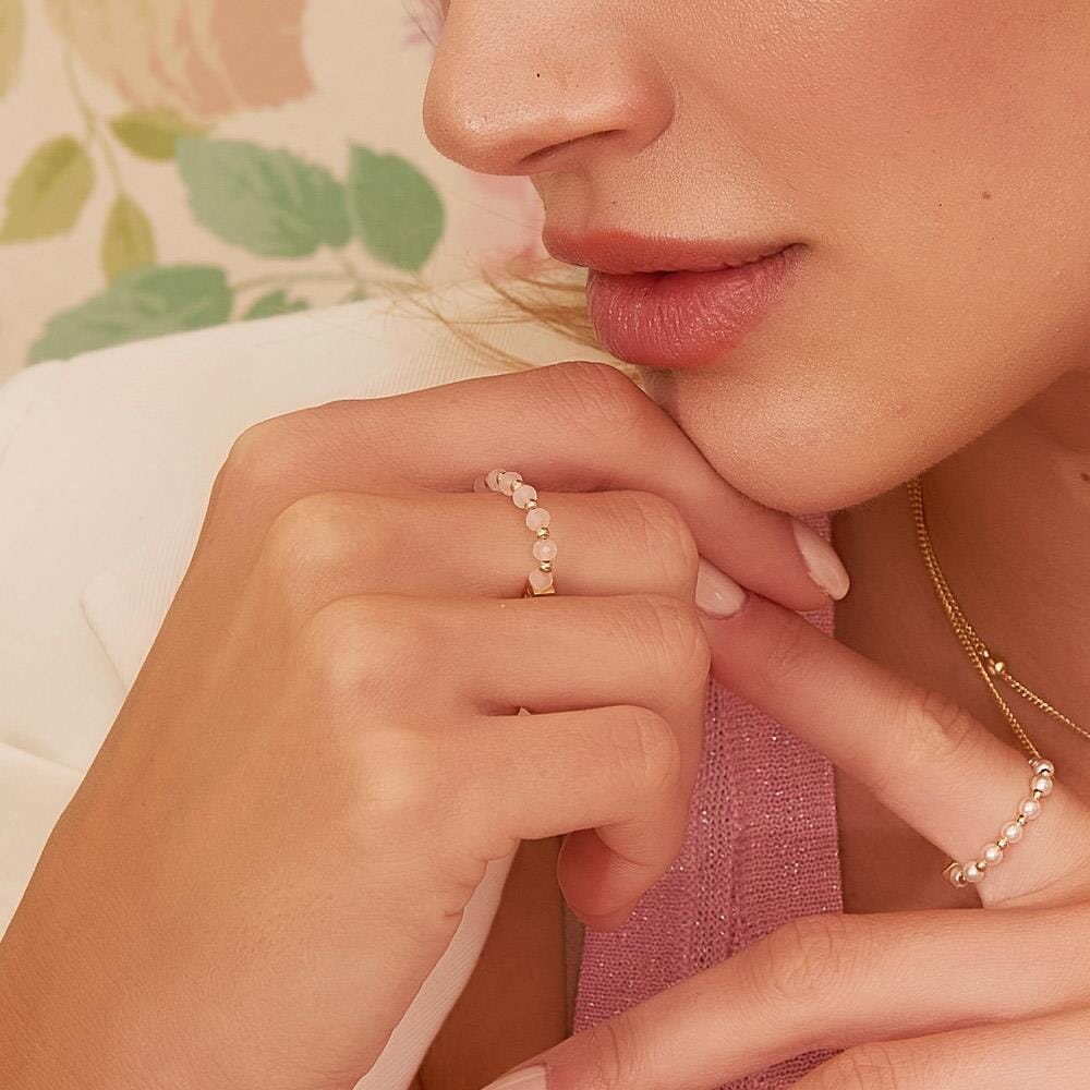 Hebe Rose and Gold Plated Ring