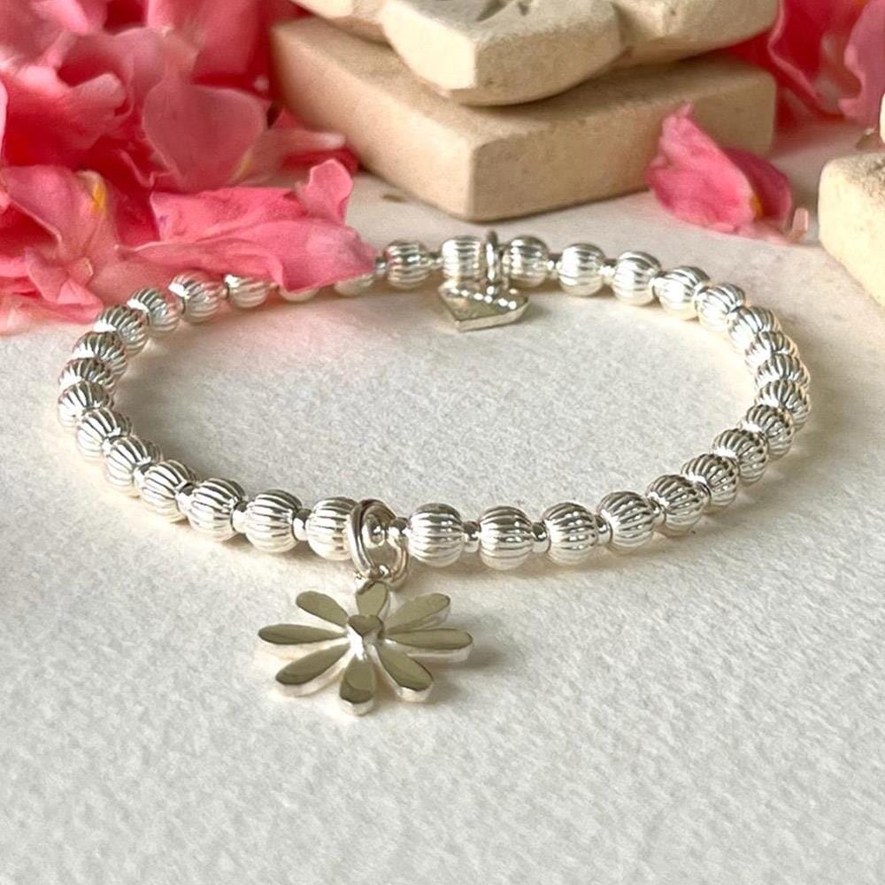 Lili Petal Silver Charm Bracelet