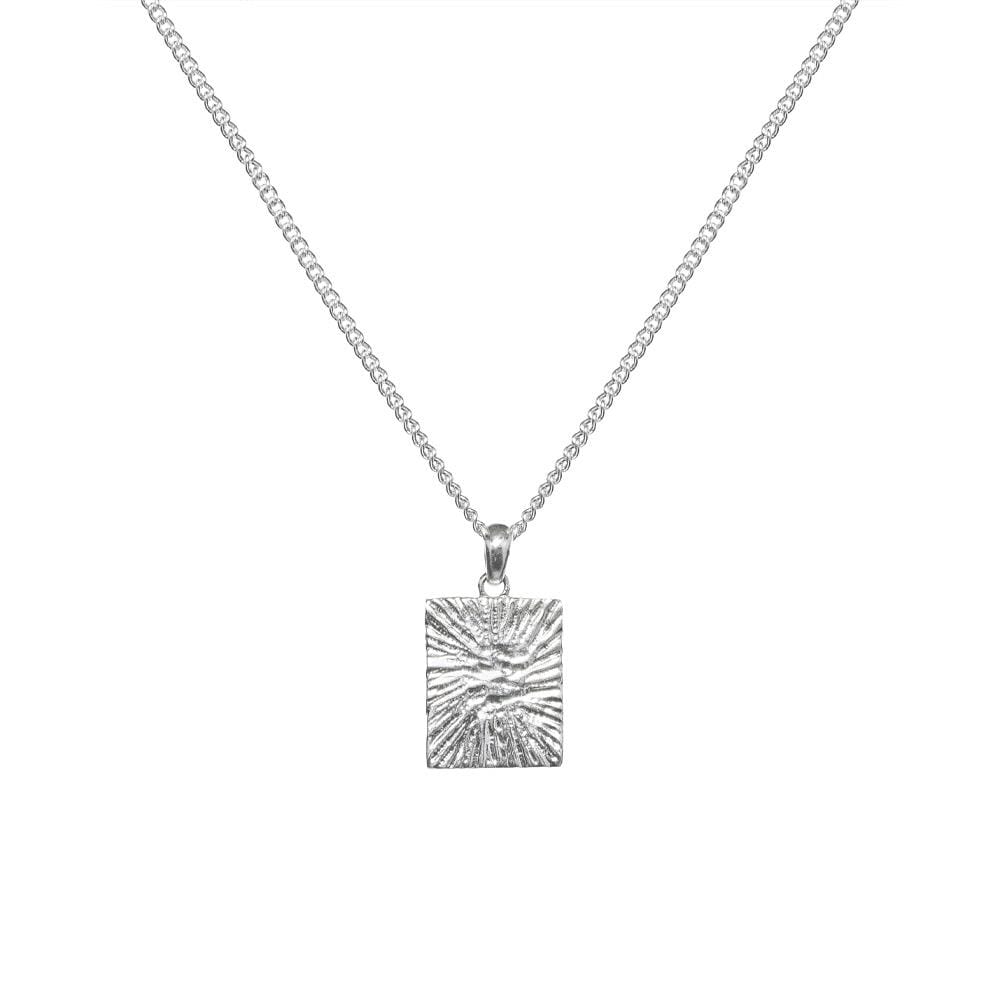 Creation Oblong Silver Necklace - The Earth is our Jewel