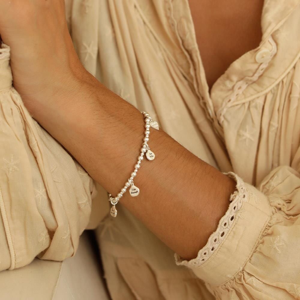 Affirmation Silver Charm Bracelet