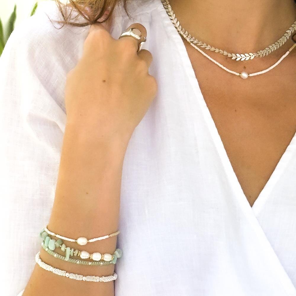 Marianne Pearl Beaded Bracelet - Choice of Colours