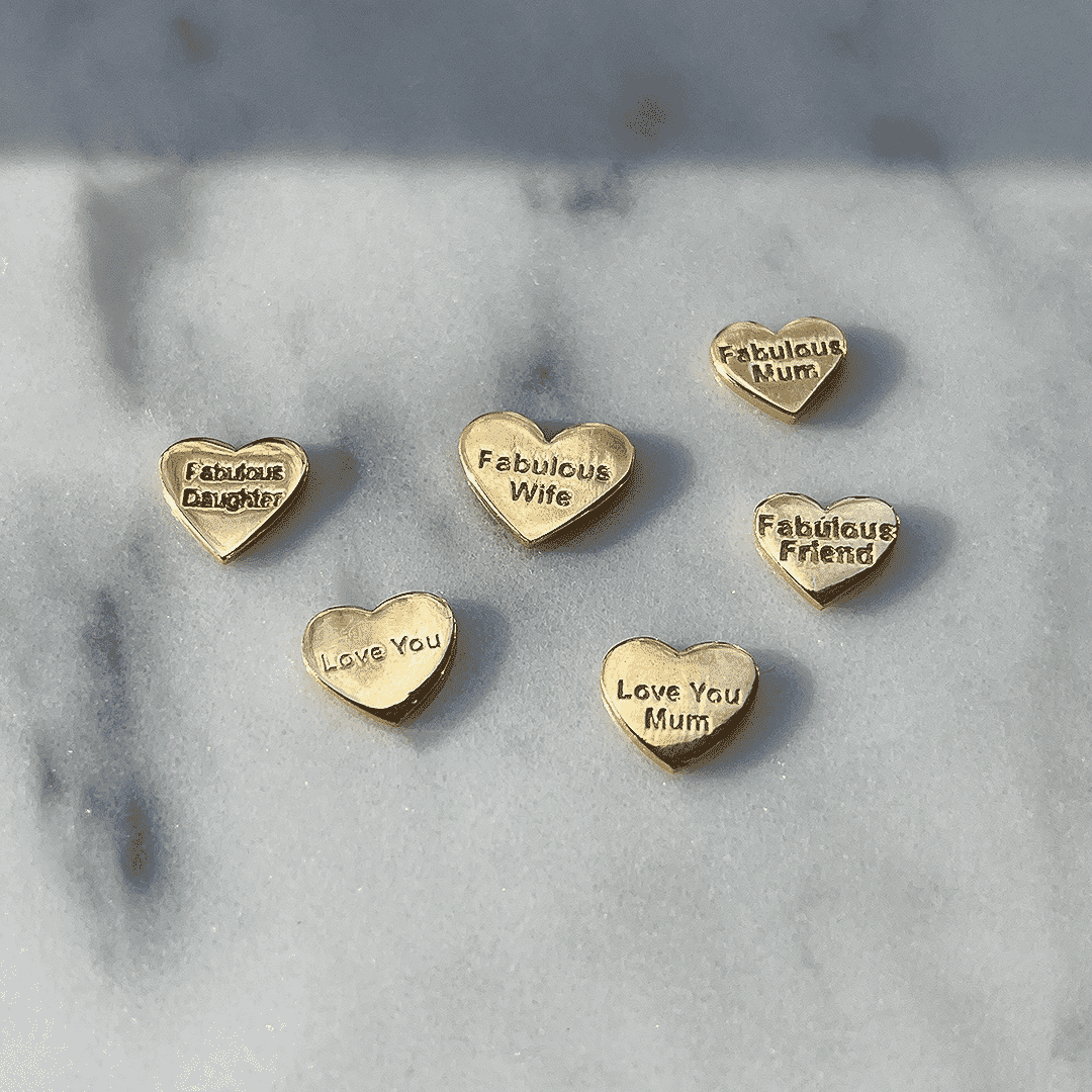 Heart Locket Motto - Gold Plated