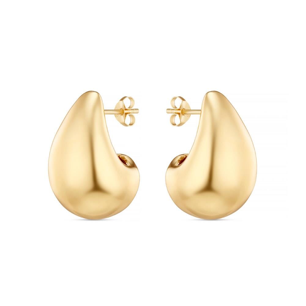 Liv Bentley Teardrop Oversized Gold Plated Stud Earrings