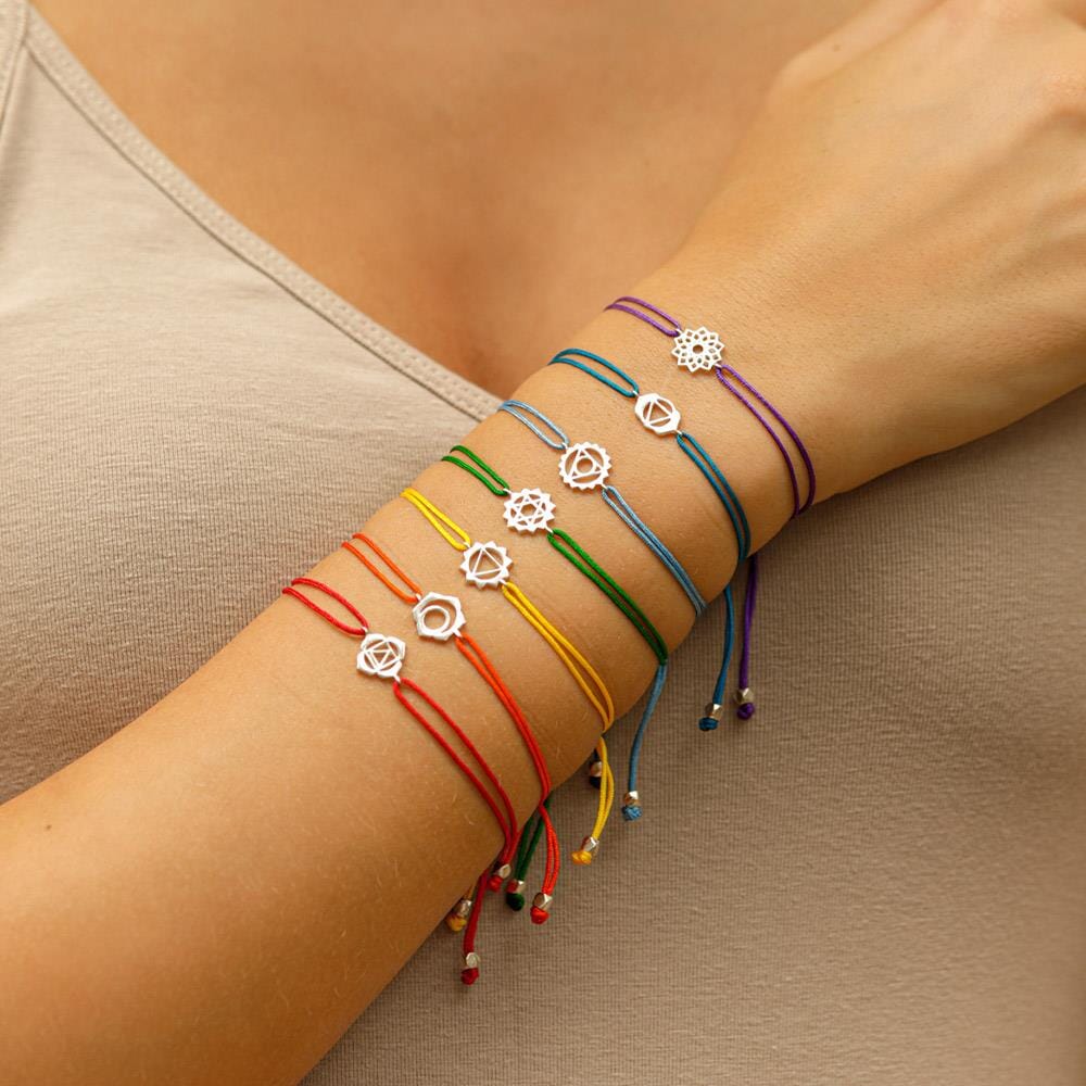 Outlet Third Eye Chakra Silver Friendship Bracelet - Dark Blue