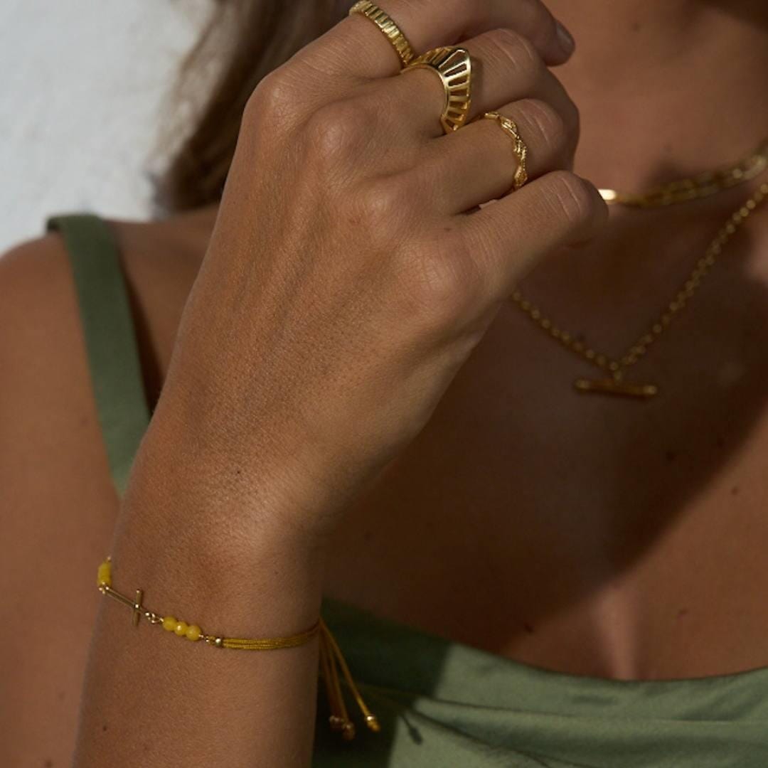 Outlet NU & MII Goddess Gold Plated Ring