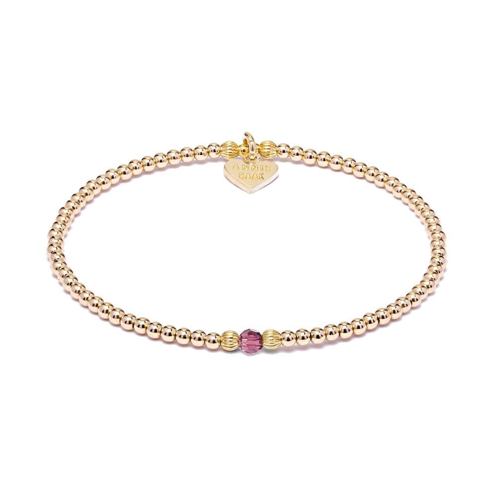 Aster Gold Plated Bracelet - Amethyst