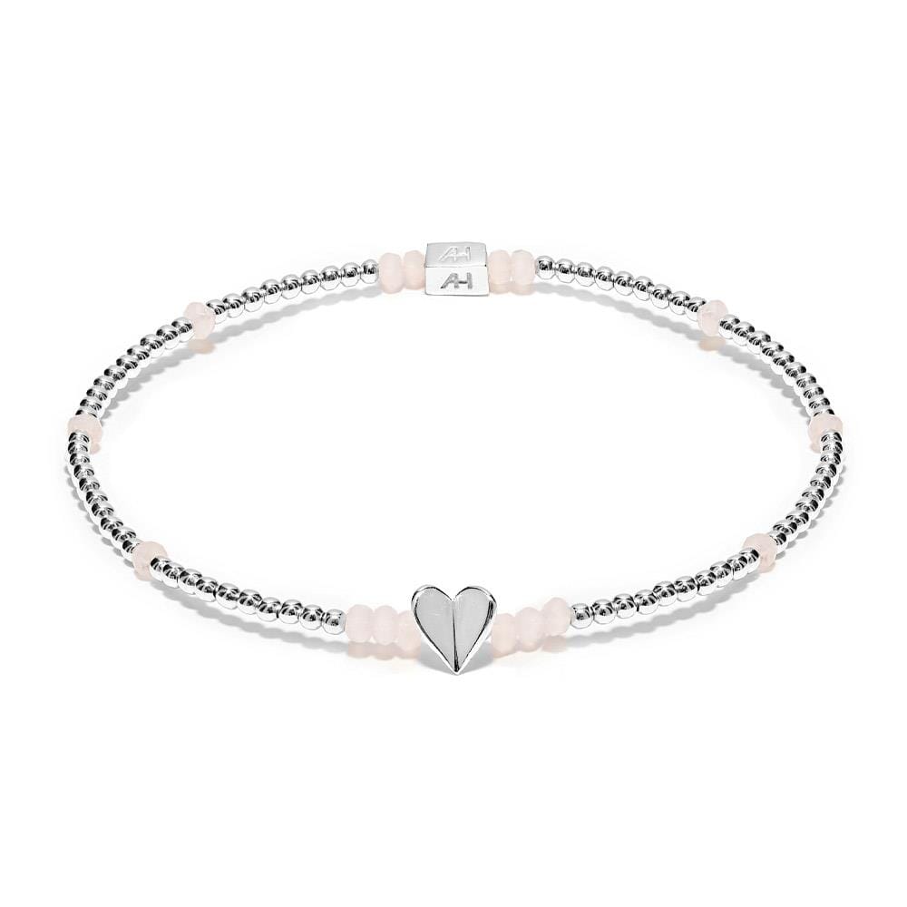 Sweet Pea Silver Bracelet - Heart Charm