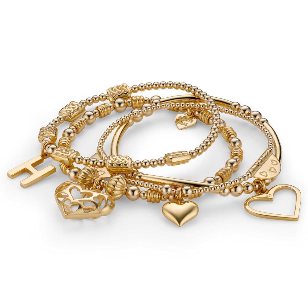 Inti Hearts Gold Plated  Stack