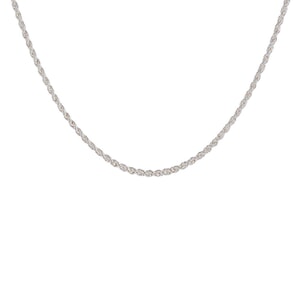 NU & MII Rope Chain Silver Necklace