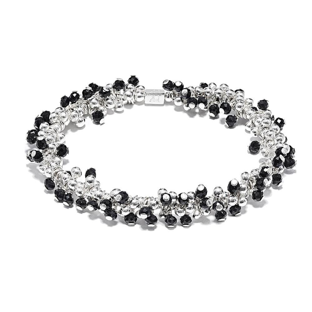 Gotri Silver Bracelet - Black Onyx