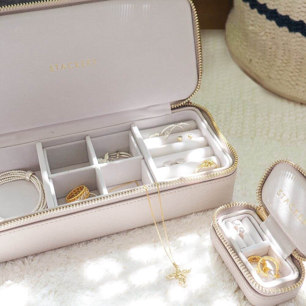 Stackers Blush Large and Petite Travel Jewellery Box