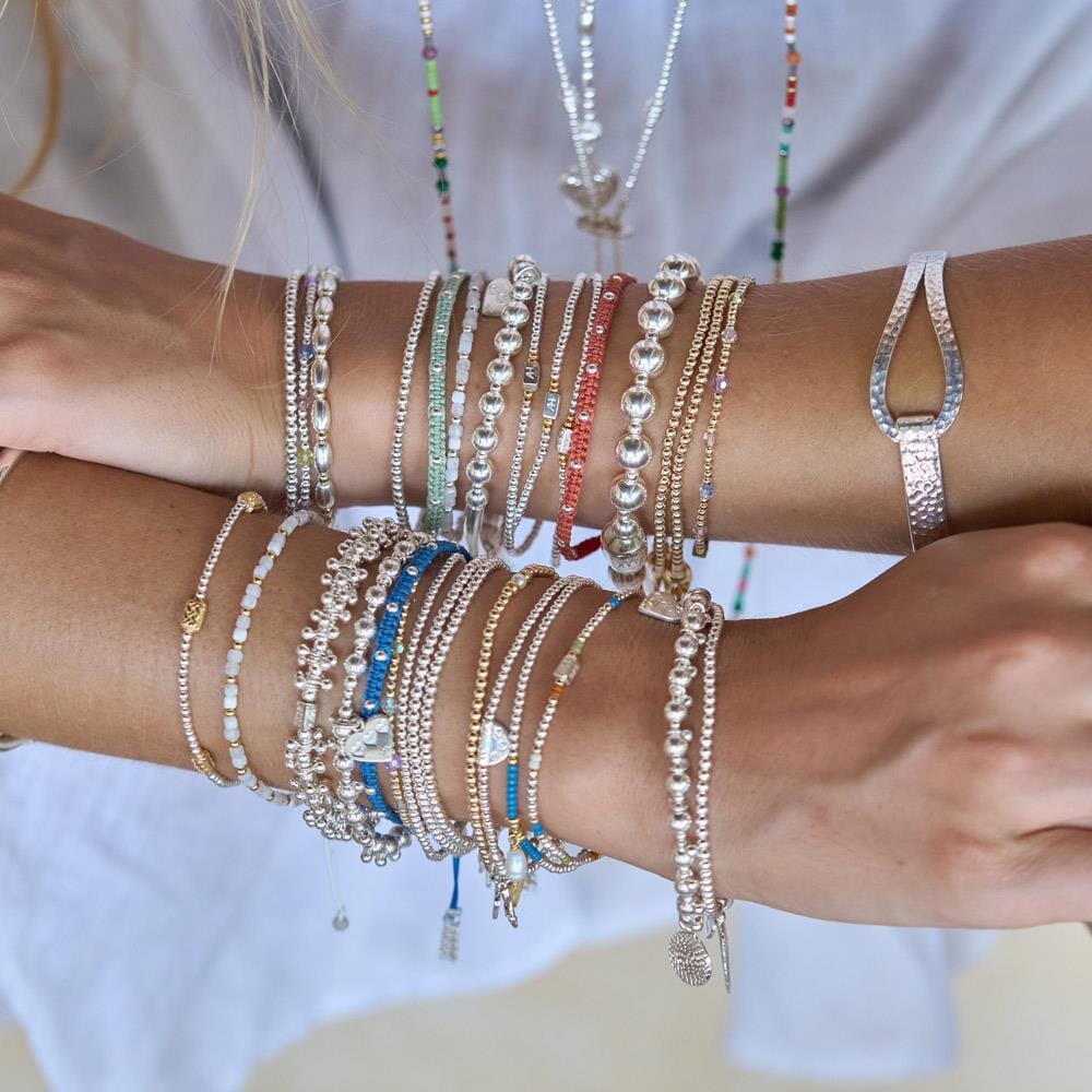 Amigo Silver Bracelet - Choice of Colour