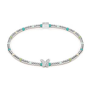 Papillon Silver Bracelet - Turquoise