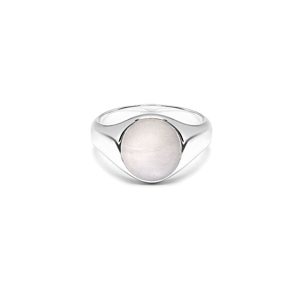 NU MII Silver and Ivory Pinky Ring