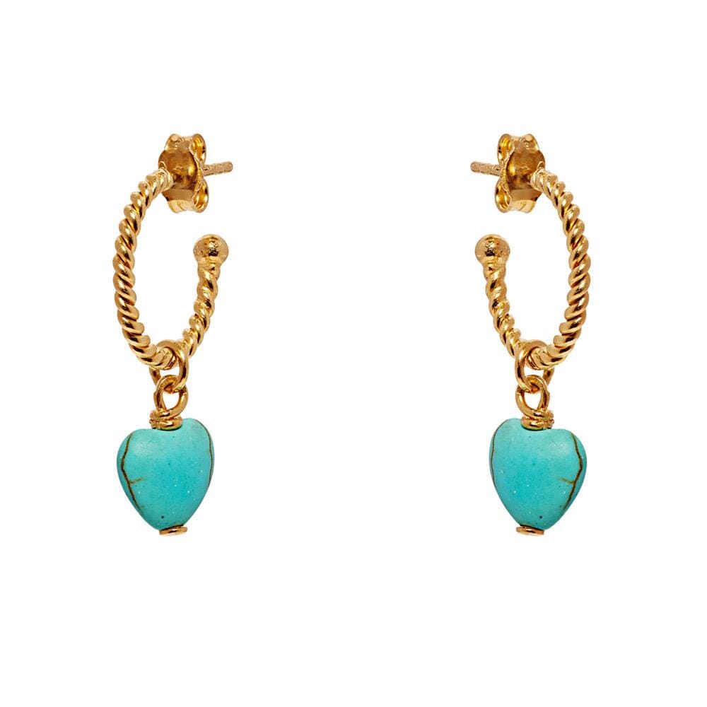 【PREEK】rough heart turquoise earrings Heart Turquoise Single Earring – Oria.jewelry 【PREEK】rough heart