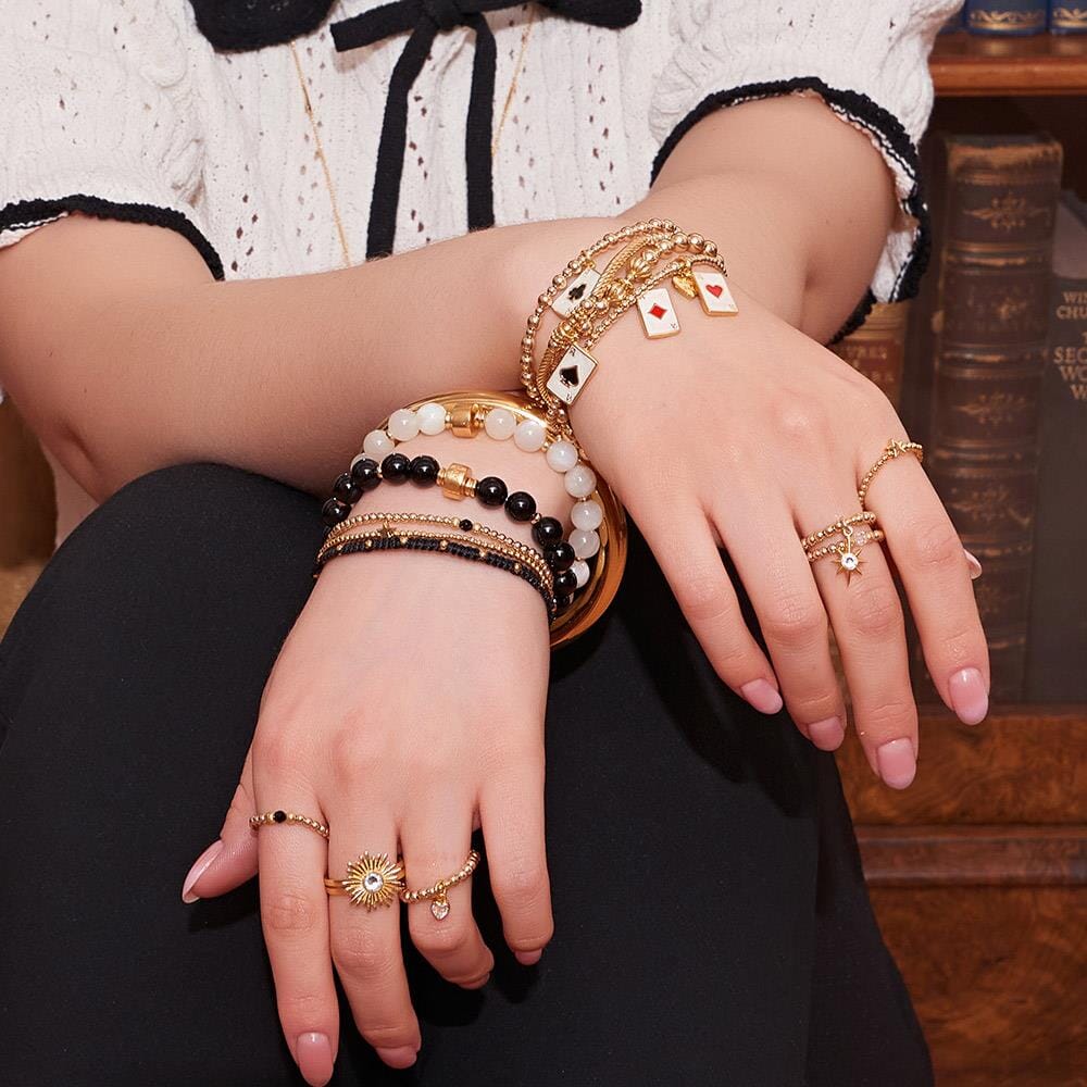 Outlet Amigo Gold Plated Bracelet - Black