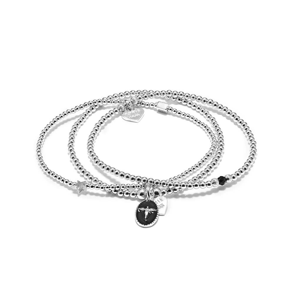 Silhouette Silver Bracelet Stack