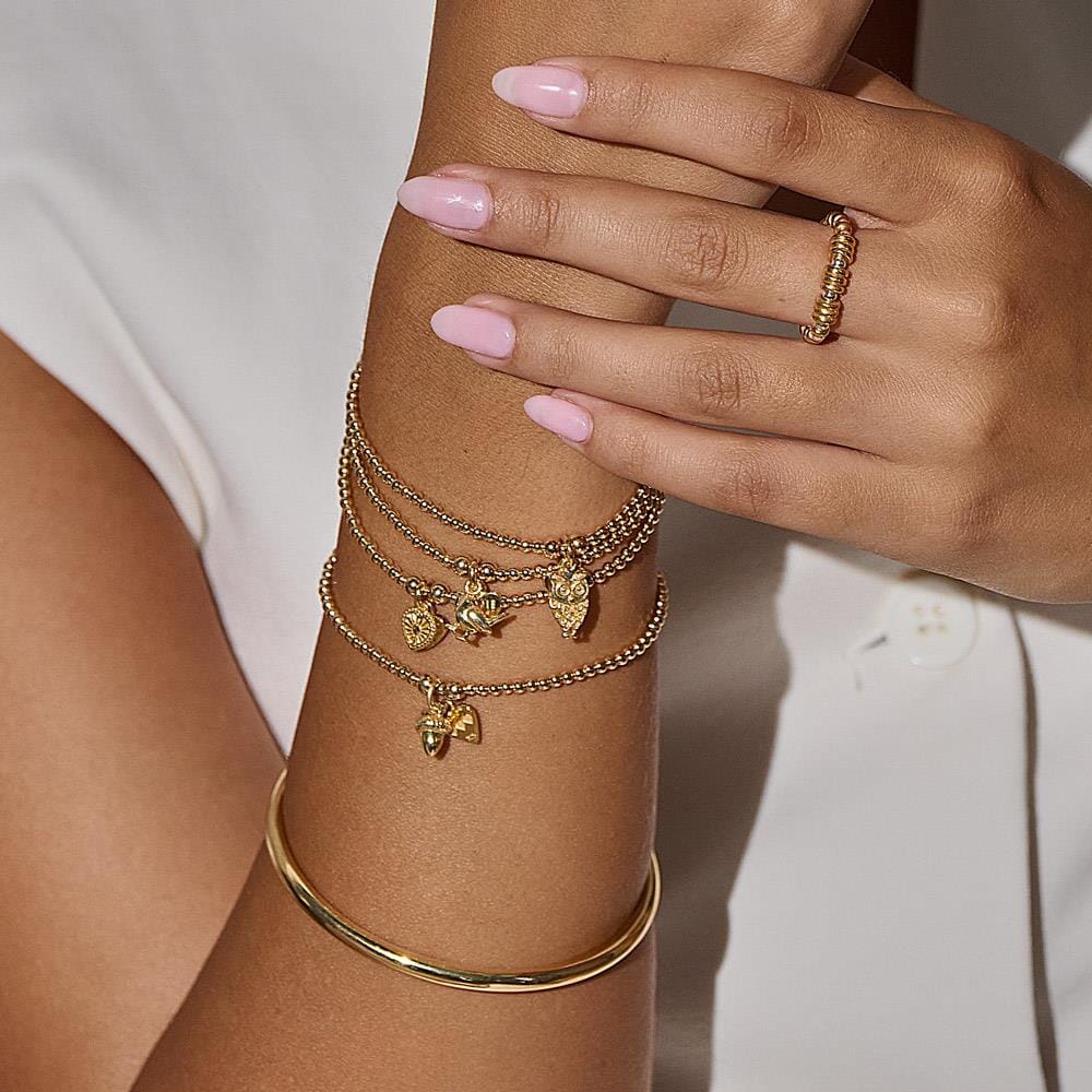 Santeenie Gold Plated Charm Bracelet - Vintage Heart