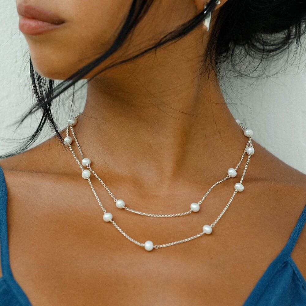 Silver Vivienne Pearl Necklace - NU&MII