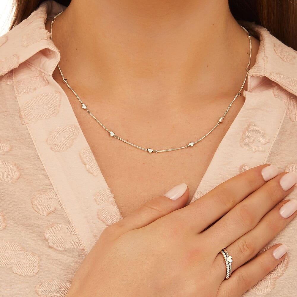 Myriad of Hearts Silver Necklace